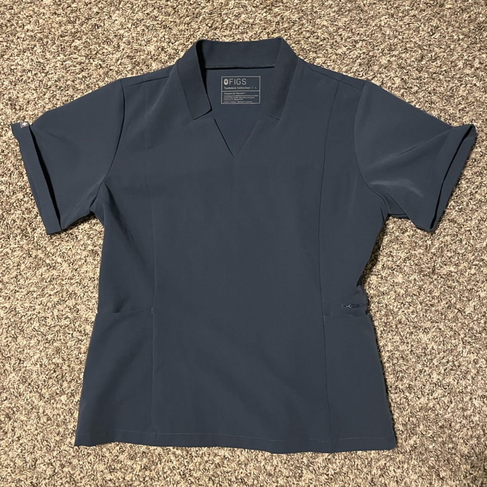 Figs Dark Harbor Slim Fit Scrub Top